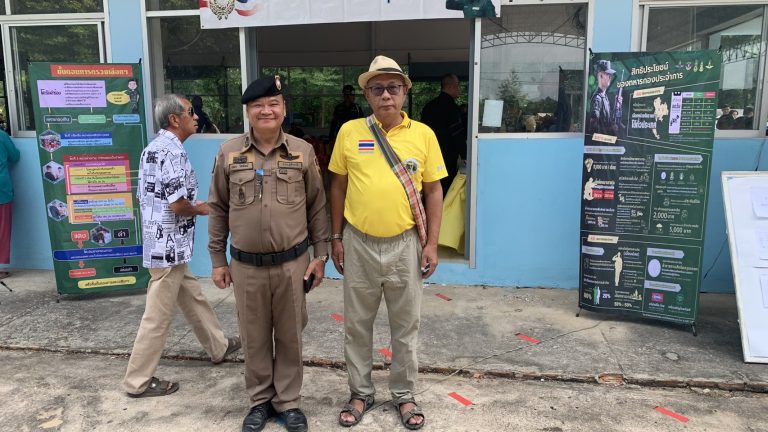 ห้วยคต2 พร้อม กต.ตร.สภ.ห้วยคต ดูแลความเรียบร้อยการคัดเลือกทหาร